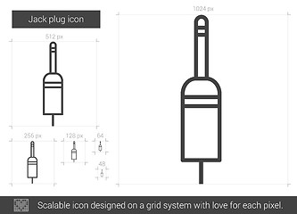 Image showing Jack plug line icon.