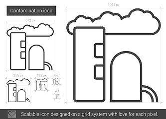 Image showing Contamination line icon.