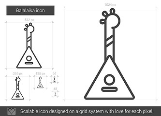 Image showing Balalaika line icon.