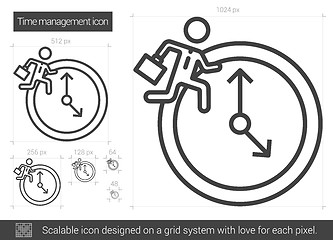 Image showing Time managment line icon.