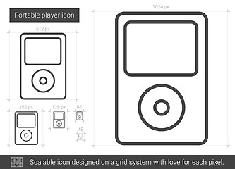 Image showing Portable player line icon.