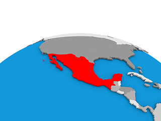 Image showing Mexico on globe in red
