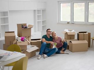 Image showing young couple in new house