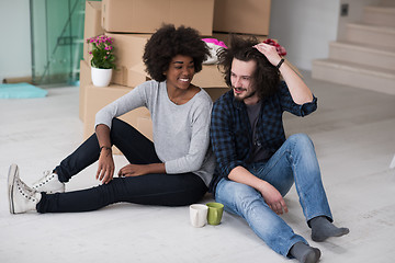 Image showing Relaxing in new house