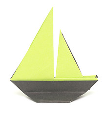 Image showing origami boat