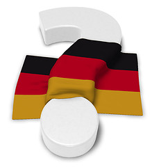 Image showing question mark and flag of germany - 3d illustration