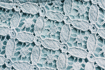 Image showing close up of lace textile or fabric background