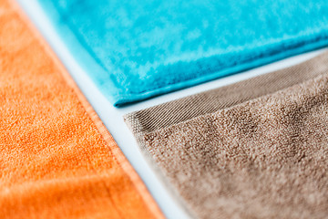 Image showing close up of bath towels