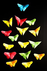 Image showing origami butterflies