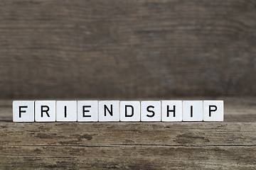 Image showing Friendship, written in cubes