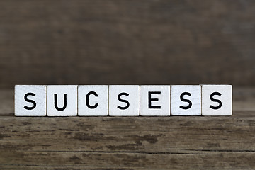 Image showing Success, written in cubes    