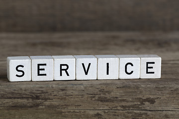 Image showing Service, written in cubes    