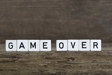 Image showing Game over, written in cubes    