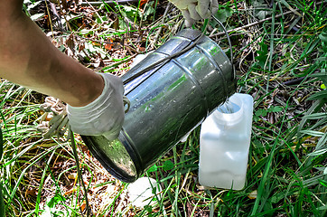 Image showing Take samples of water for laboratory testing.