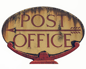 Image showing Vintage looking Post office sign