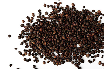 Image showing coffee grains,abstract, dark