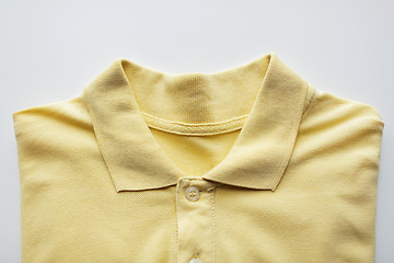 Image showing close up of polo t-shirt on white background
