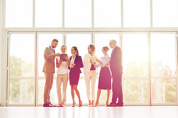 Image showing business people with tablet pc computers at office