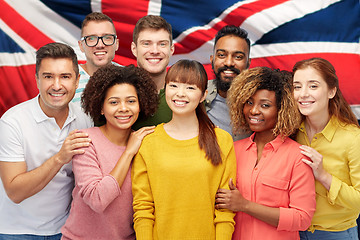 Image showing international group of happy smiling people