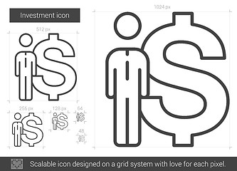 Image showing Investment line icon.