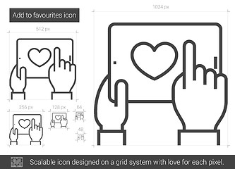 Image showing Add to favourites line icon.