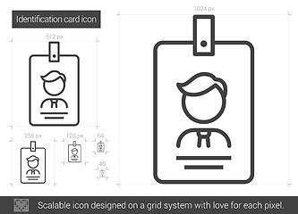 Image showing Identification card line icon.