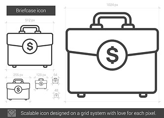 Image showing Briefcase line icon.