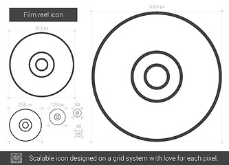 Image showing Film reel line icon.