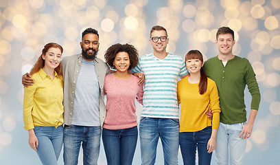 Image showing international group of happy smiling people