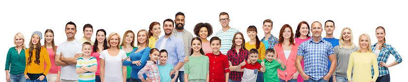 Image showing international group of happy smiling people