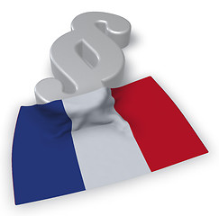 Image showing paragraph symbol and flag of france - 3d rendering