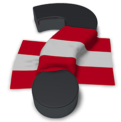 Image showing question mark and flag of austria - 3d illustration