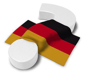 Image showing question mark and flag of germany - 3d illustration