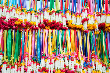 Image showing Colourful garlands