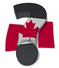 Image showing question mark and flag of canada - 3d illustration