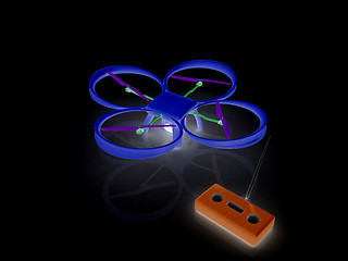 Image showing Drone with remote controller