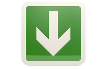 Image showing Green down arrow sign