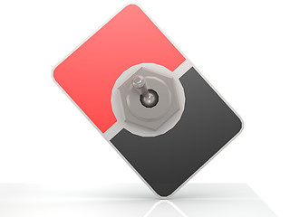 Image showing Blank red and black toggle switch