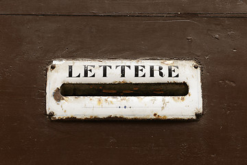 Image showing Mailbox on a door