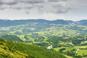 Image showing Typical landscape in Marche