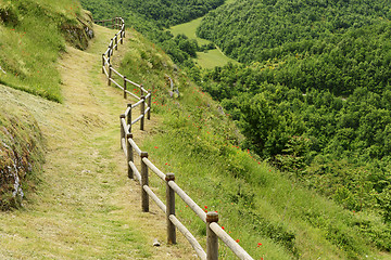 Image showing Path and handrail in village Elcito