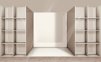 Image showing illustration of empty shelf 