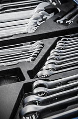 Image showing Toolbox in the workshop, close-up