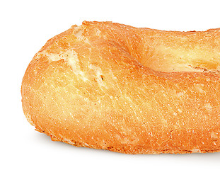 Image showing Closeup a piece of traditional oriental pita bread