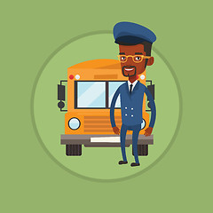 Image showing School bus driver vector illustration.