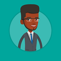 Image showing Young man wearing smart glass vector illustration.