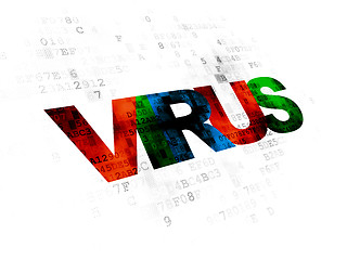 Image showing Protection concept: Virus on Digital background