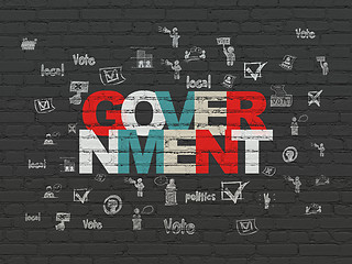 Image showing Political concept: Government on wall background