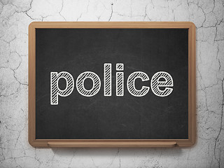 Image showing Law concept: Police on chalkboard background