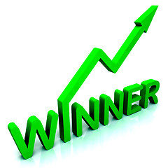 Image showing Winner Word Shows Successes And Victory